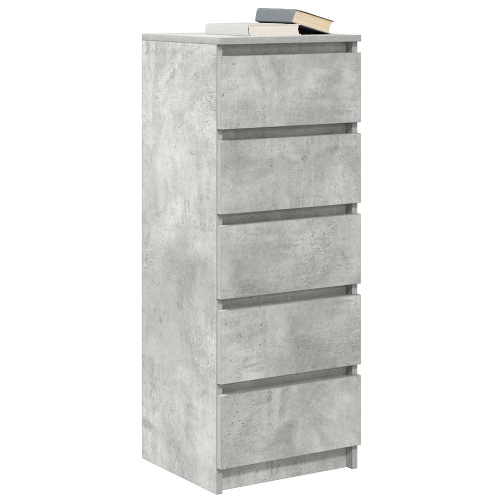 Komoda s ladicama beton siva 37,5x35x99 cm konstruirano drvo