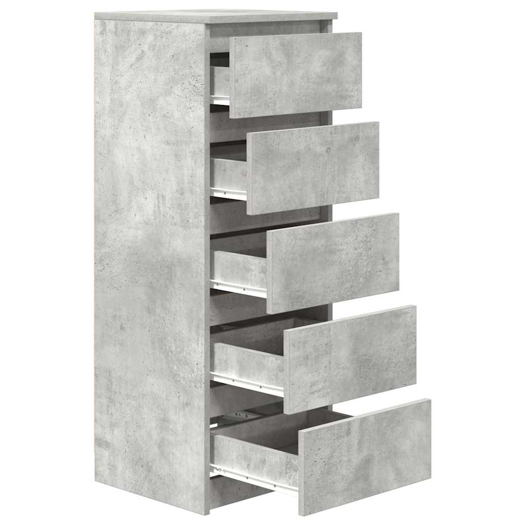 Komoda s ladicama beton siva 37,5x35x99 cm konstruirano drvo