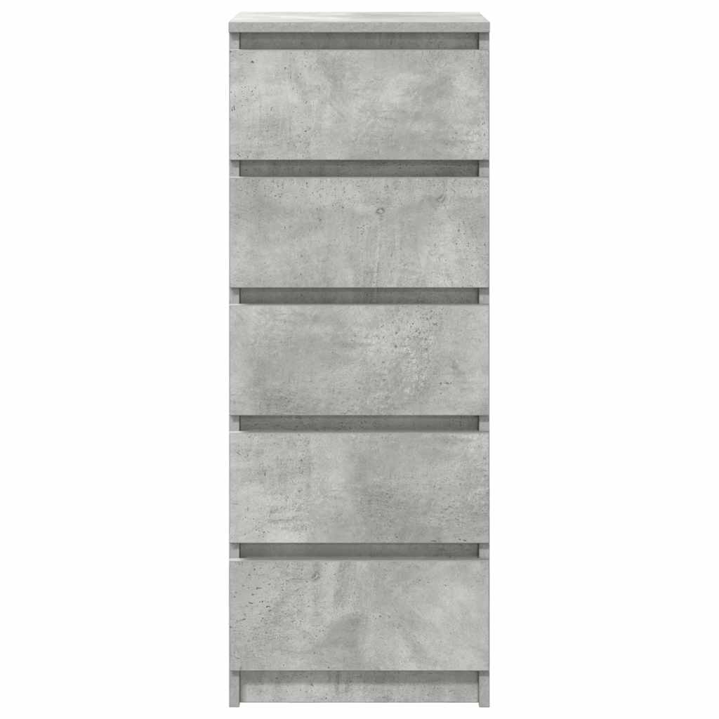 Komoda s ladicama beton siva 37,5x35x99 cm konstruirano drvo