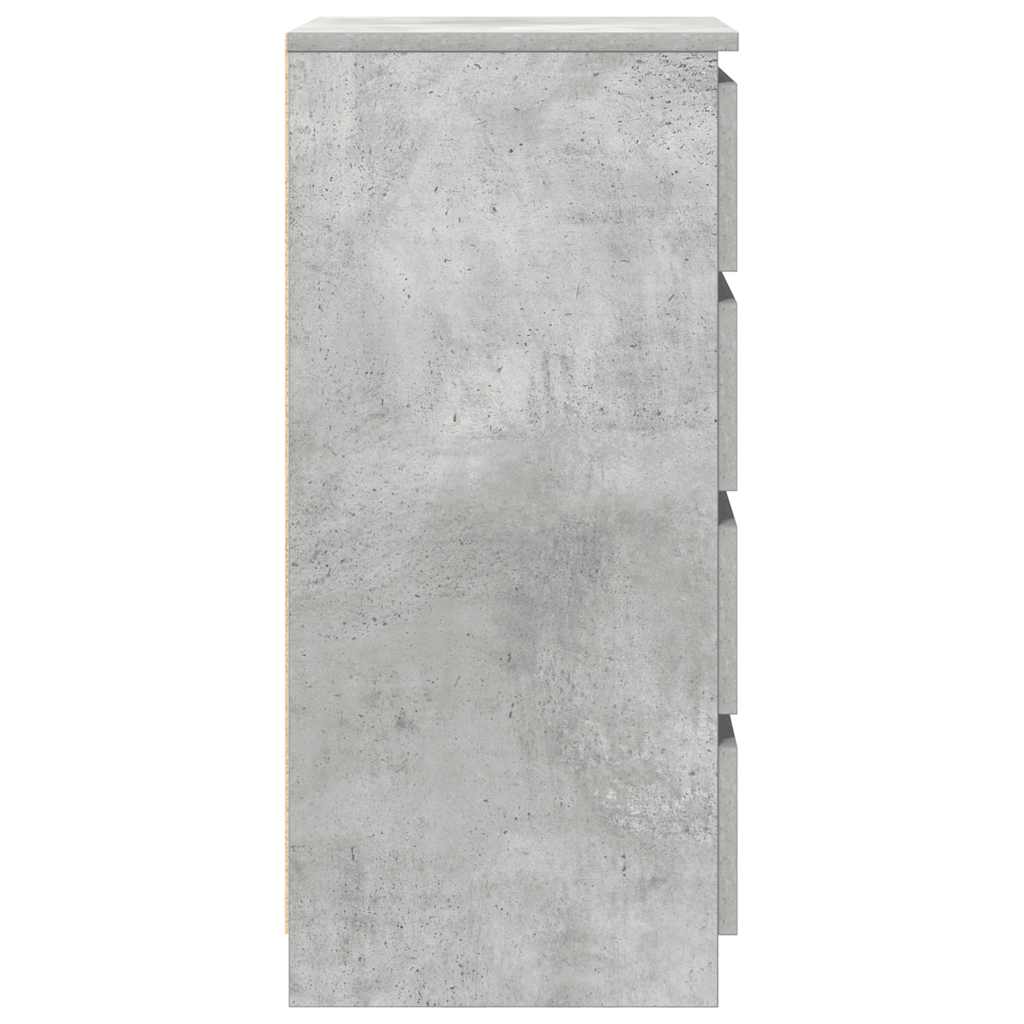 Komoda s ladicama beton siva 37,5x35x99 cm konstruirano drvo
