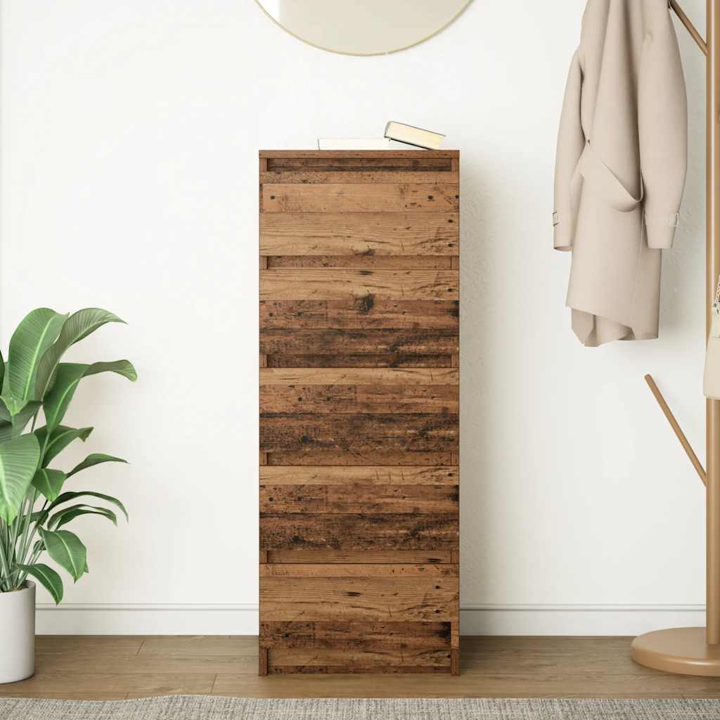 Komoda s ladicama staro drvo 37,5x35x99 cm konstruirano drvo