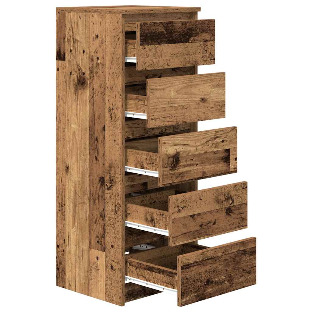 Komoda s ladicama staro drvo 37,5x35x99 cm konstruirano drvo