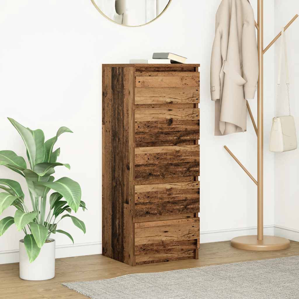 Komoda s ladicama staro drvo 37,5x35x99 cm konstruirano drvo