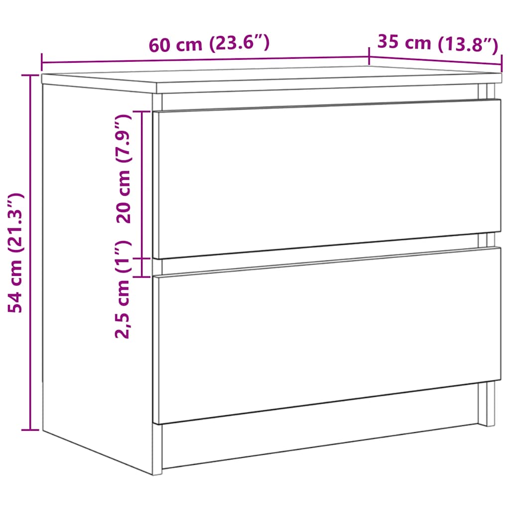 TV ormarić boja hrasta 60x35x54 cm od konstruiranog drva