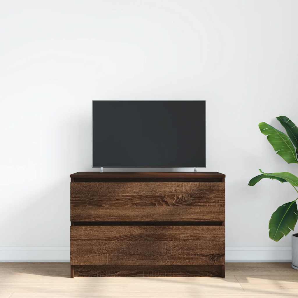 TV ormarić smeđi hrast 80x35x54 cm izrađeno drvo