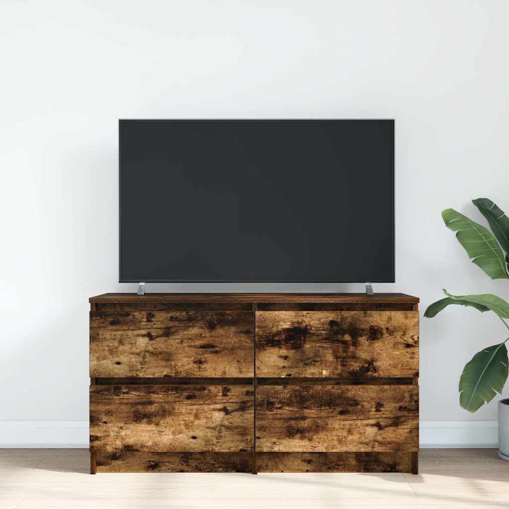 TV ormarić boja dimljenog hrasta 100x35x54 cm konstruirano drvo