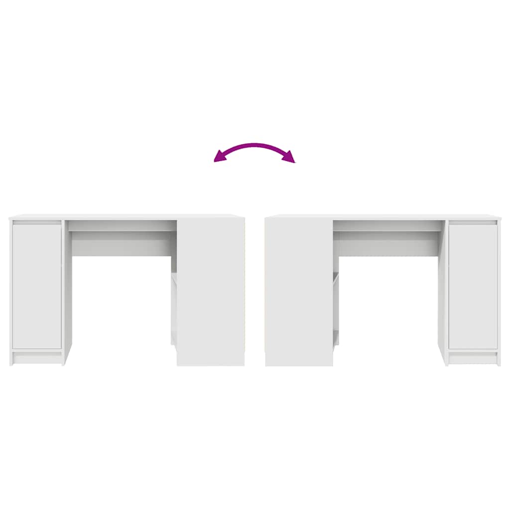 Stol Bijeli 120x42x76 cm Konstruirano drvo