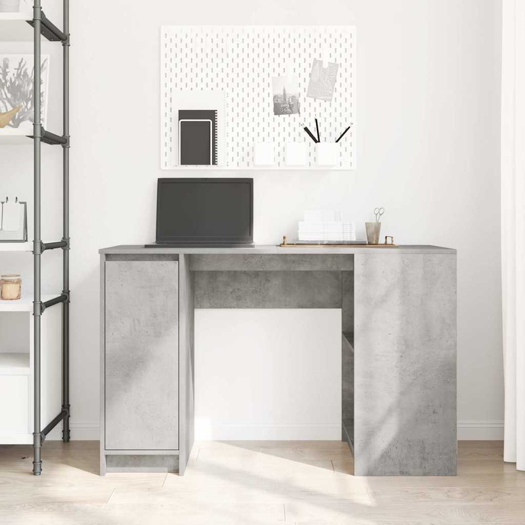 Stol beton sivi 120x42x76 cm konstruirano drvo
