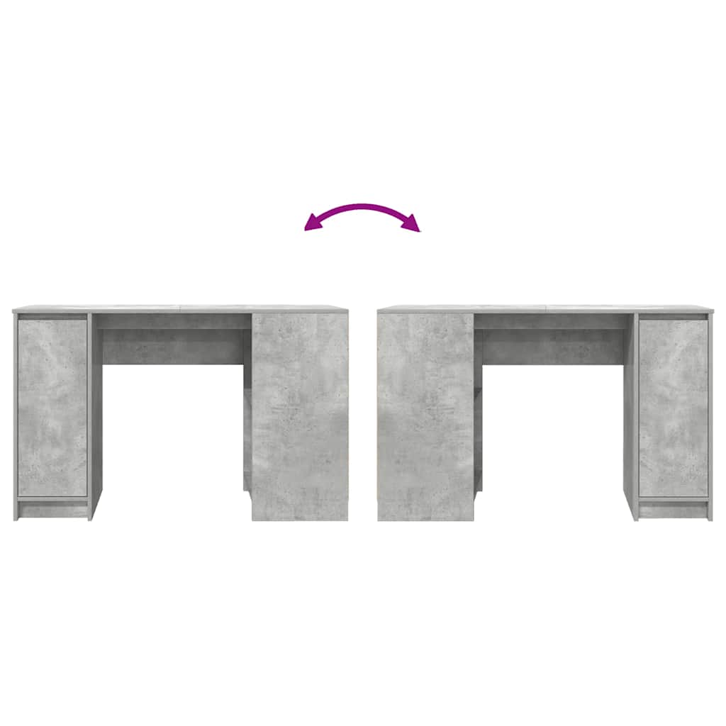 Stol beton sivi 120x42x76 cm konstruirano drvo