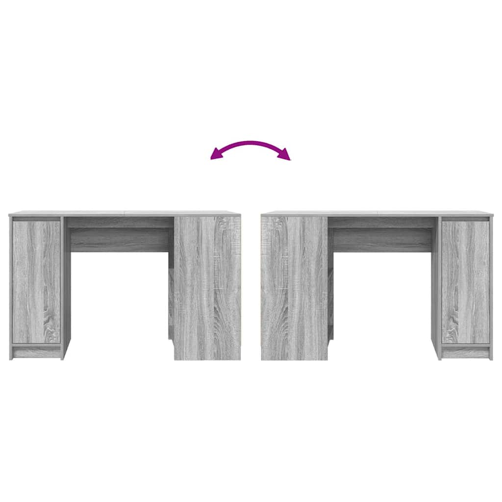 Stol Sivi Sonoma 120x42x76 cm Konstruirano drvo