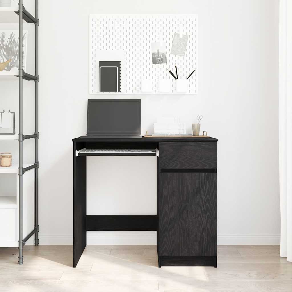Radni stol crni hrast 86x49x76 cm konstruirano drvo