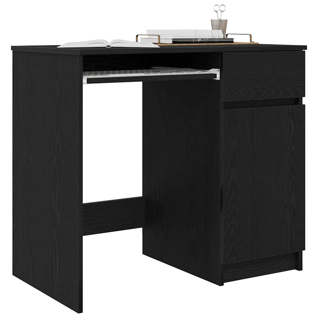 Radni stol crni hrast 86x49x76 cm konstruirano drvo