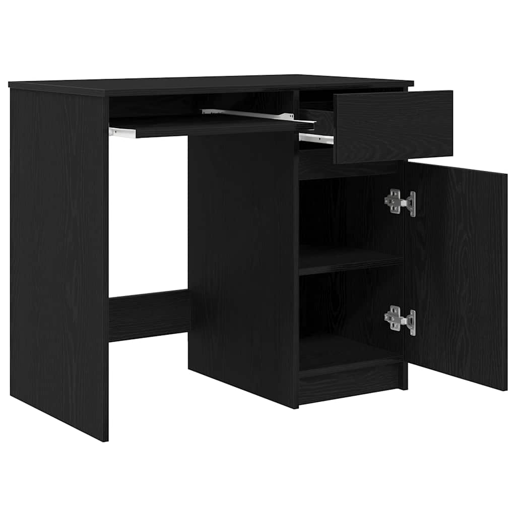 Radni stol crni hrast 86x49x76 cm konstruirano drvo