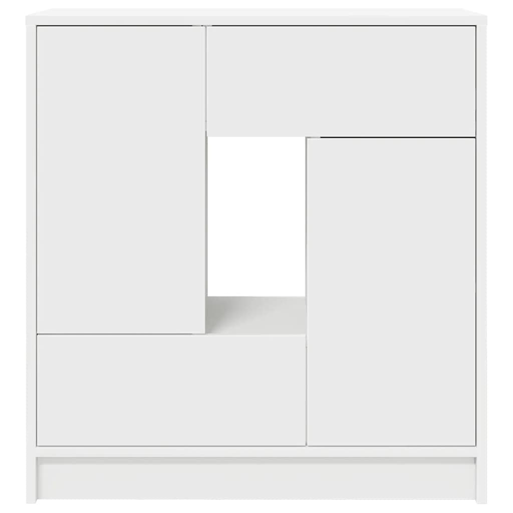Komoda s ladicama i vratima bijela 70,5x34x74,5 cm