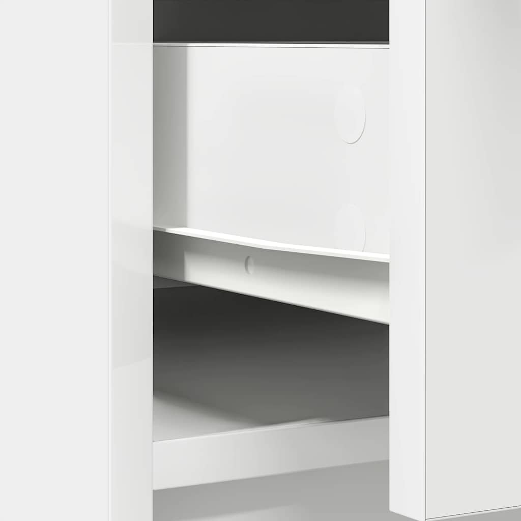 Komoda s ladicama i vratima bijela 70,5x34x74,5 cm