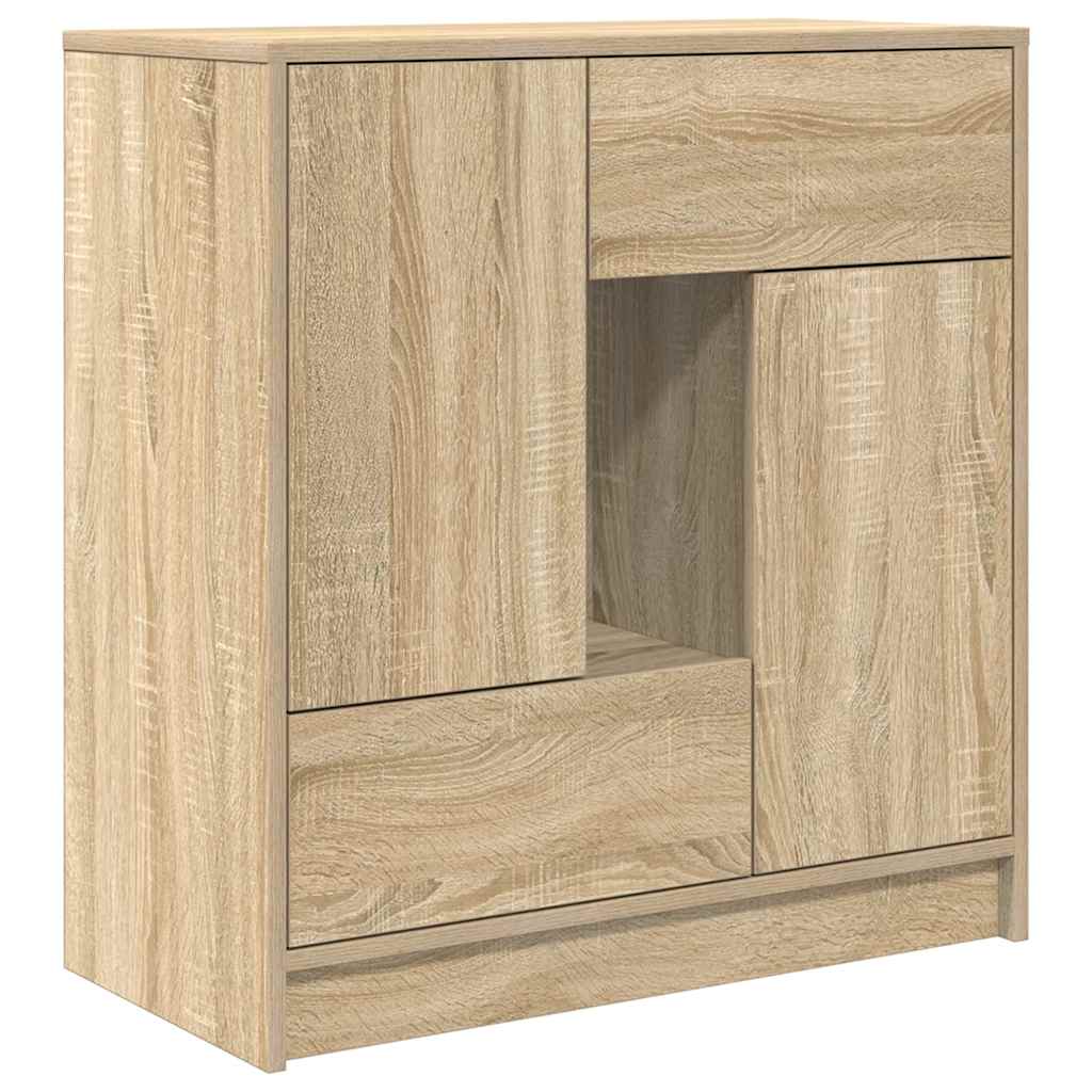 Komoda s ladicama i vratima sonoma hrast 70,5x34x74,5 cm