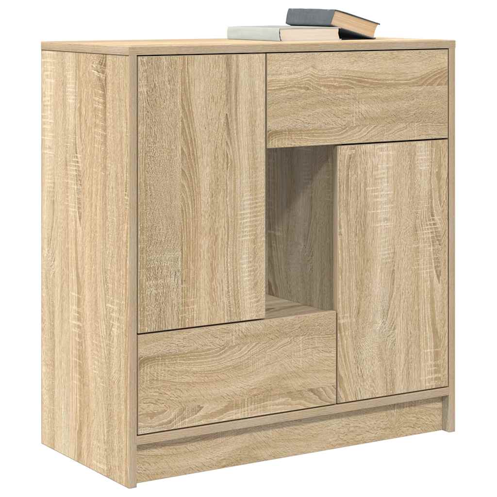Komoda s ladicama i vratima sonoma hrast 70,5x34x74,5 cm