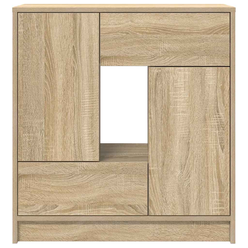 Komoda s ladicama i vratima sonoma hrast 70,5x34x74,5 cm