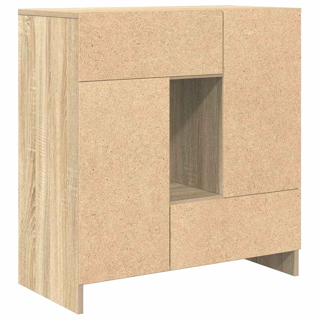 Komoda s ladicama i vratima sonoma hrast 70,5x34x74,5 cm