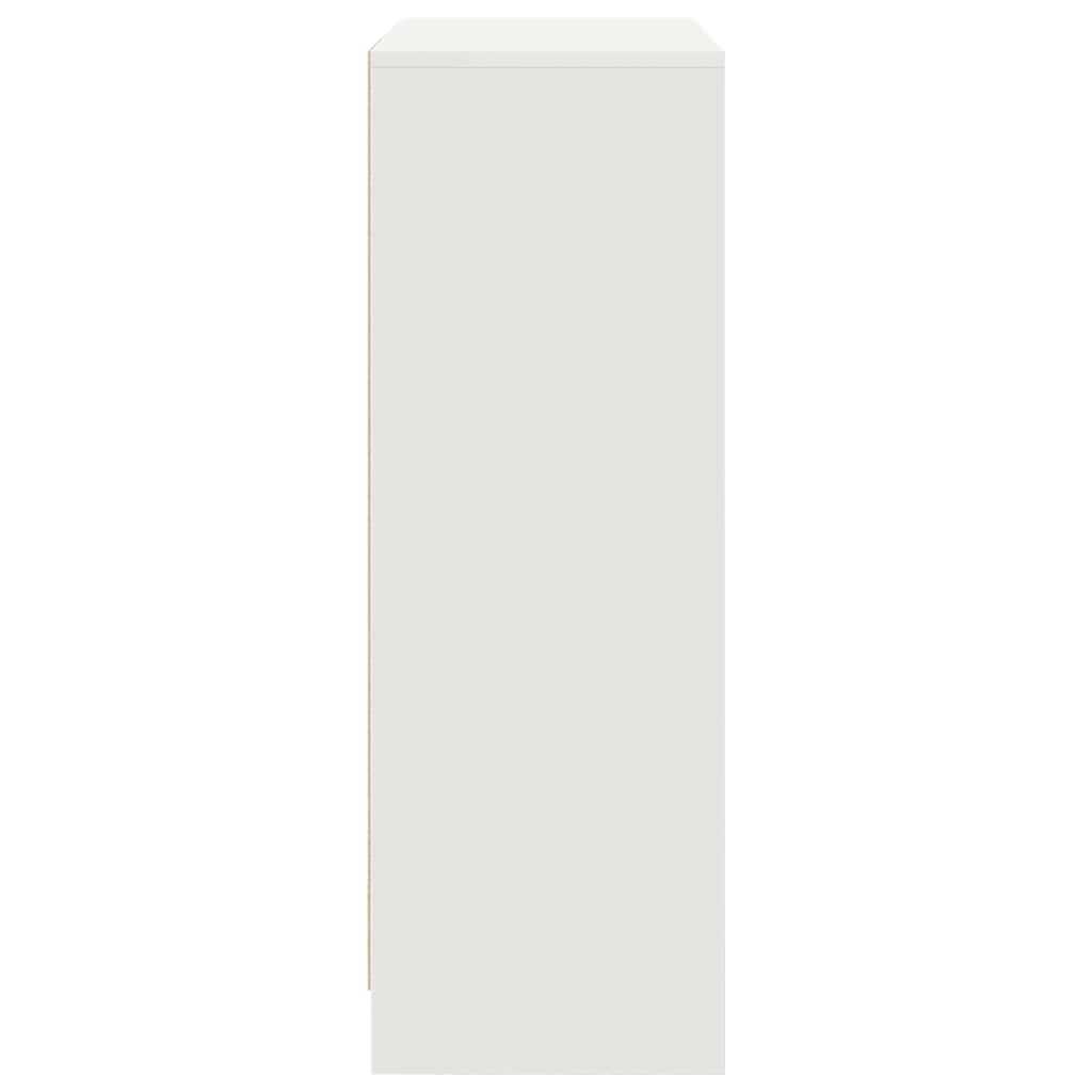 Komoda s ladicama i vratima bijela 73x31x90 cm