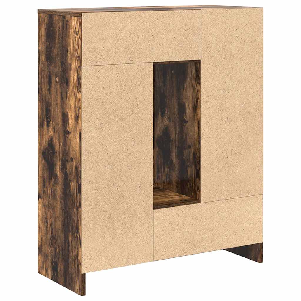 Komoda s ladicama i vratima dimljeni hrast 73x31x90 cm