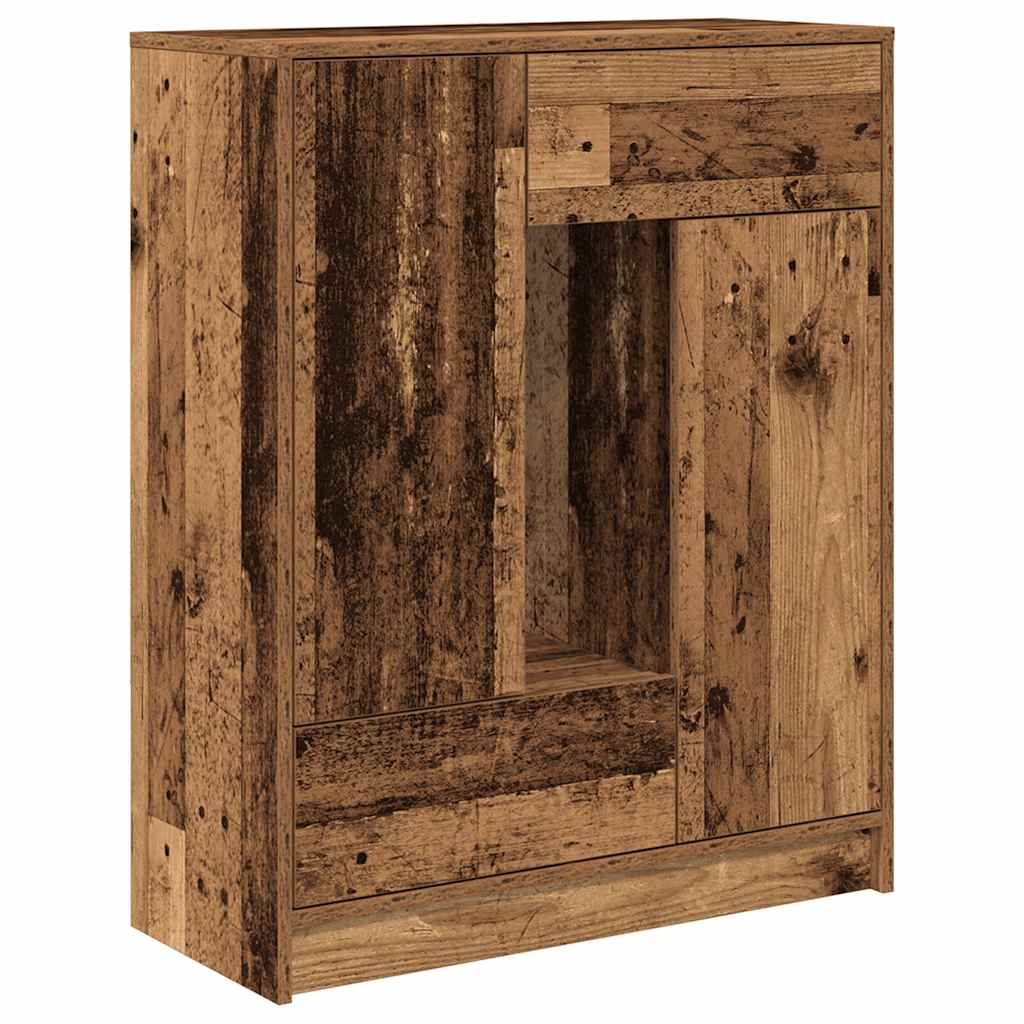 Komoda s ladicama i vratima staro drvo 73x31x90 cm