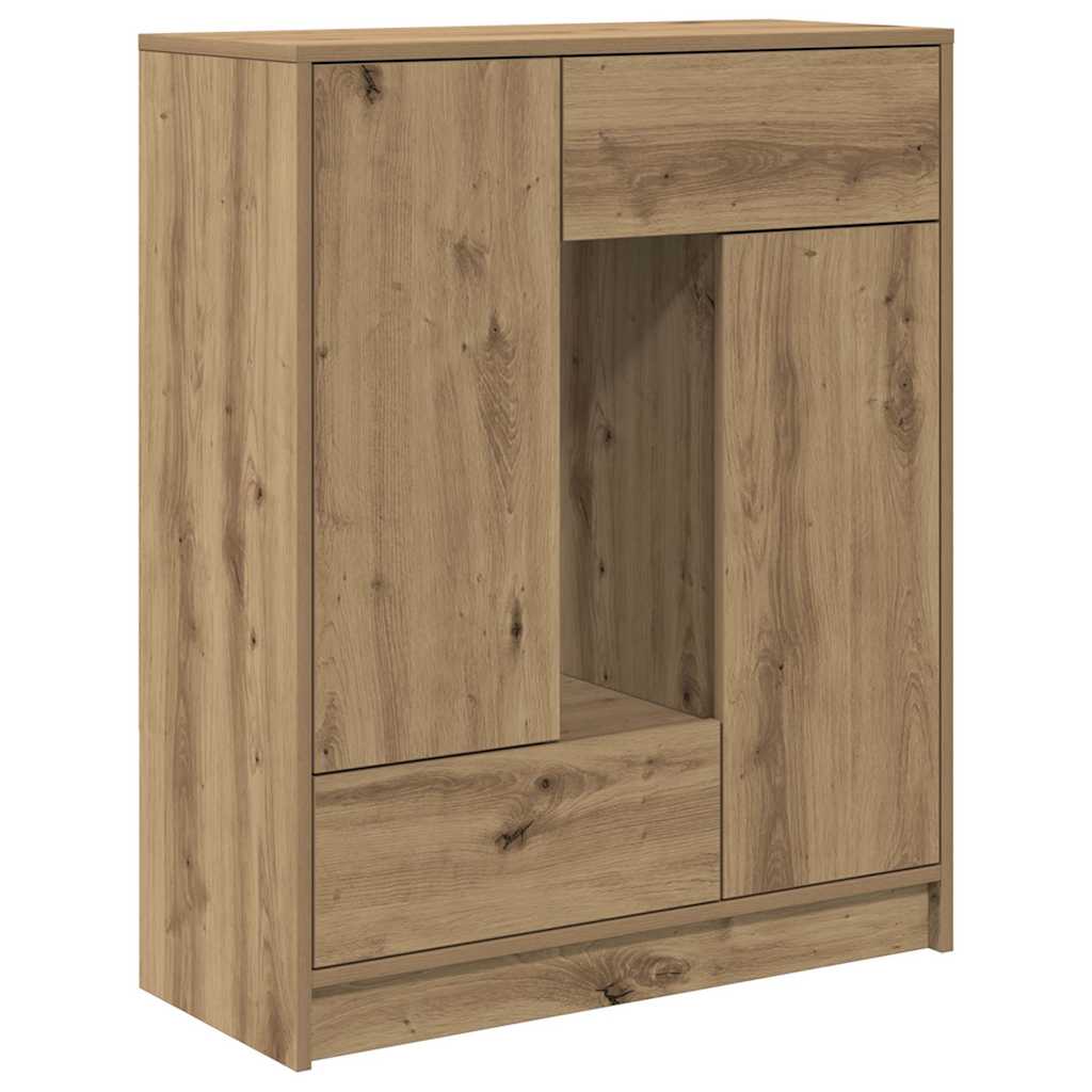 Komoda s ladicama i vratima artisan hrast 73x31x90 cm