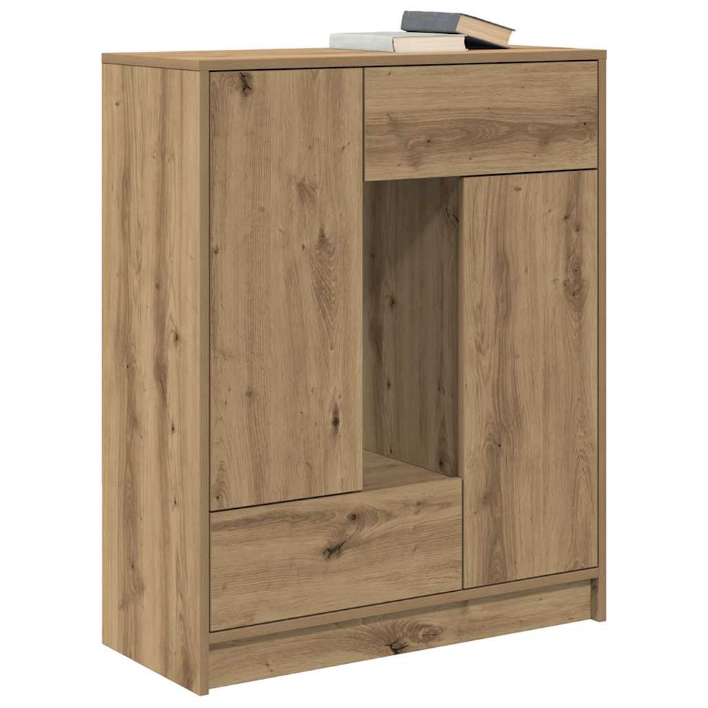 Komoda s ladicama i vratima artisan hrast 73x31x90 cm