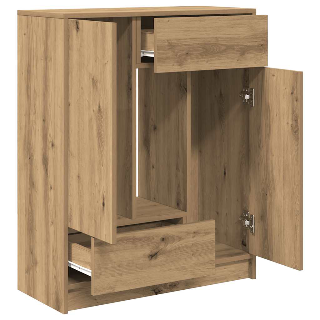 Komoda s ladicama i vratima artisan hrast 73x31x90 cm