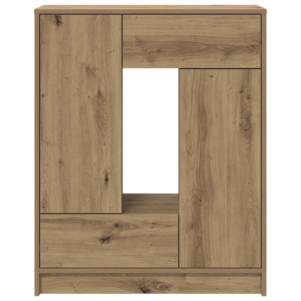Komoda s ladicama i vratima artisan hrast 73x31x90 cm