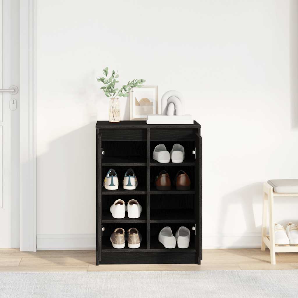Ormarić za cipele crni hrast 57x34x76 cm od konstruiranog drva