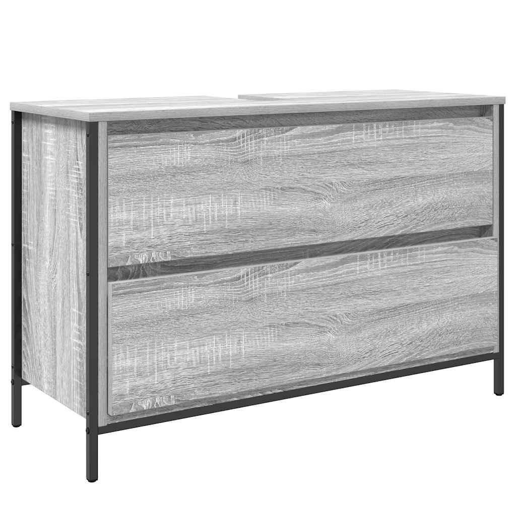Kupaonski ormarić za umivaonik s ladicama 90x34,5x60 cm Siva