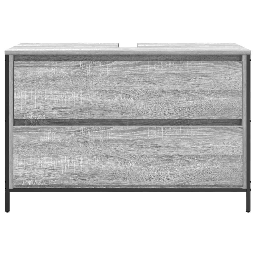 Kupaonski ormarić za umivaonik s ladicama 90x34,5x60 cm Siva