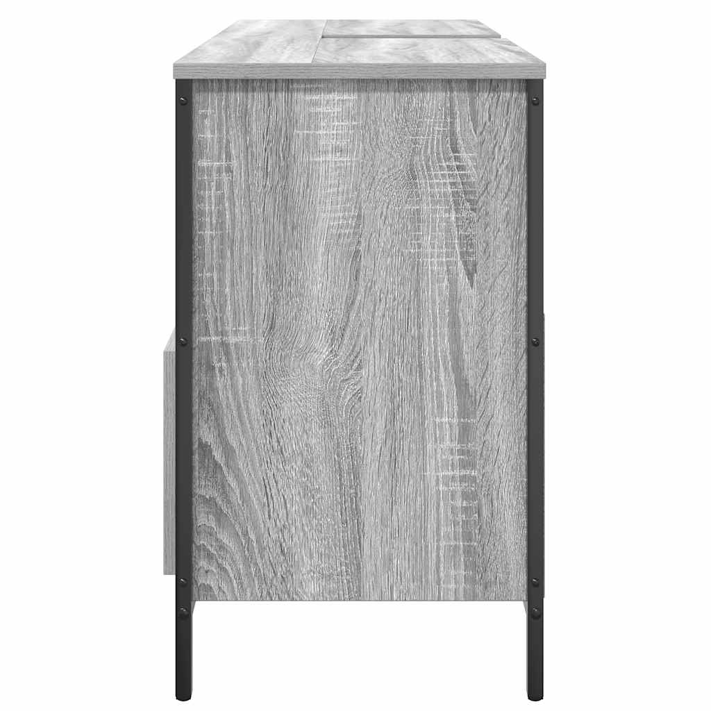 Kupaonski ormarić za umivaonik s ladicama 90x34,5x60 cm Siva