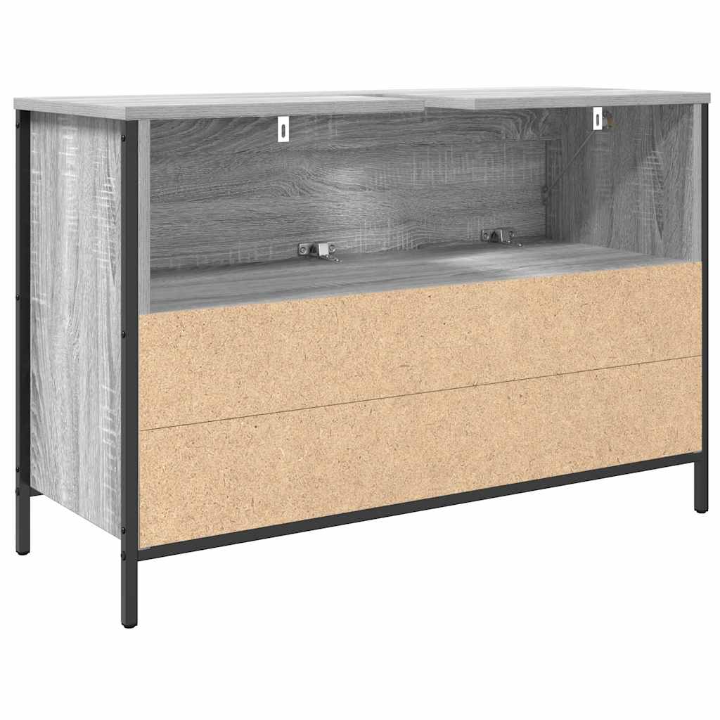 Kupaonski ormarić za umivaonik s ladicama 90x34,5x60 cm Siva