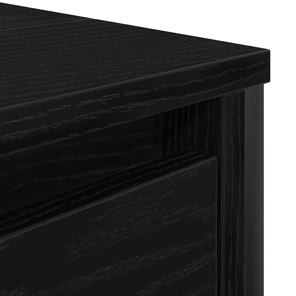 Ormarić za umivaonik s ladicama crni hrast 90x34,5x60 cm