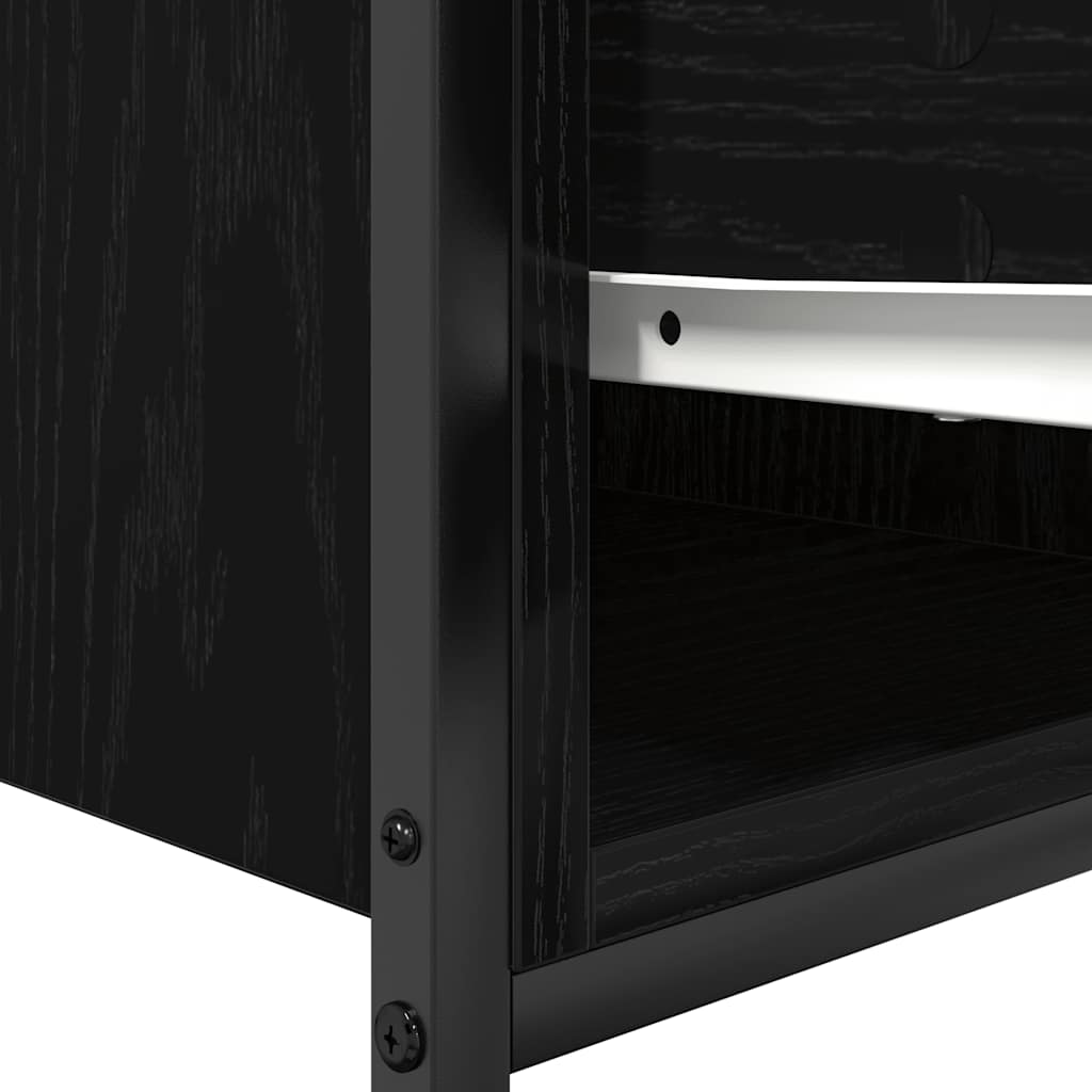Ormarić za umivaonik s ladicama crni hrast 90x34,5x60 cm