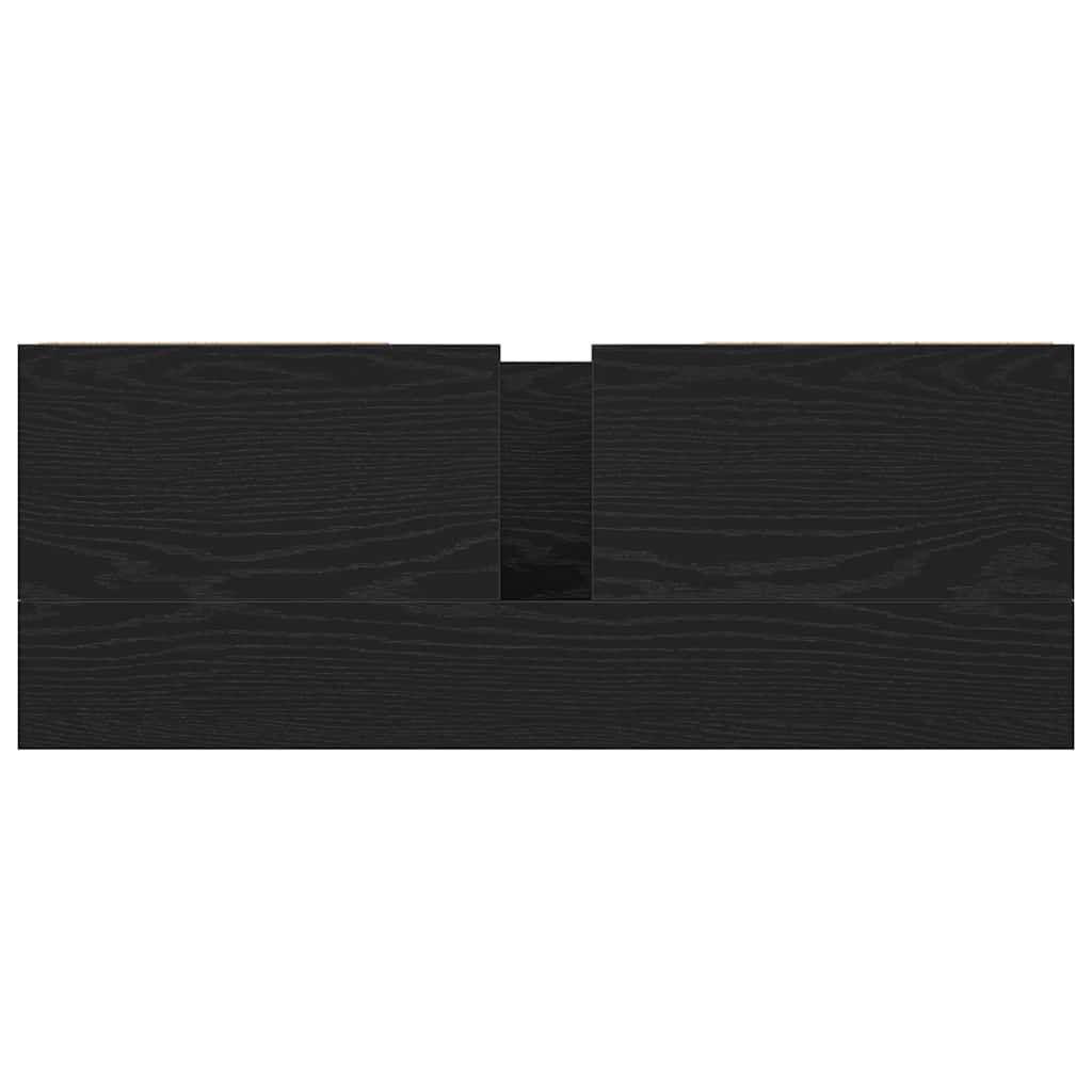 Ormarić za umivaonik s ladicama crni hrast 90x34,5x60 cm