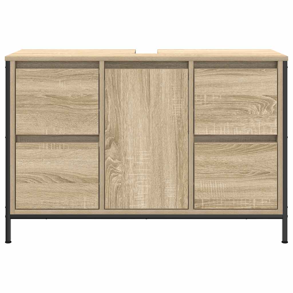 Ormarić za umivaonik s ladicama sonoma hrast 90x34,5x60 cm