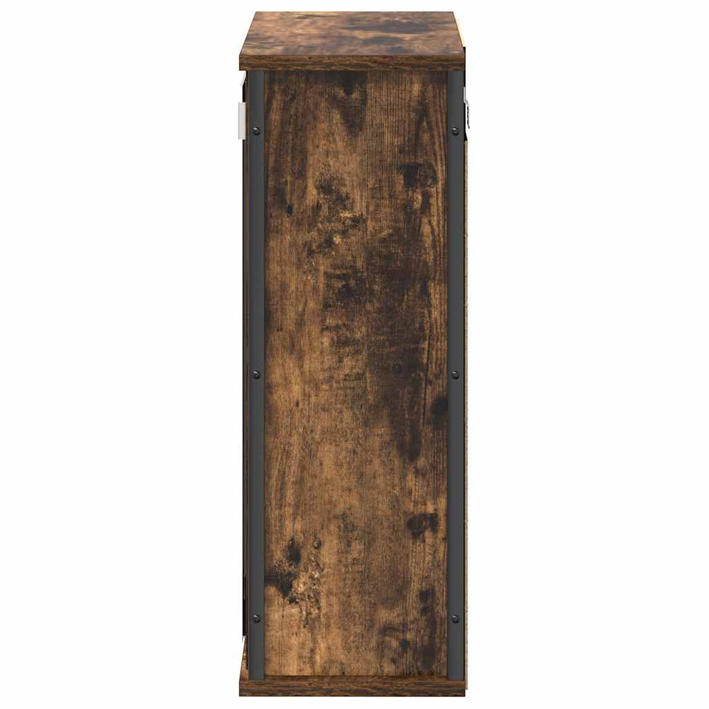 Kupaonski zidni ormarić s ogledalom dimljeni hrast 50x21x60 cm