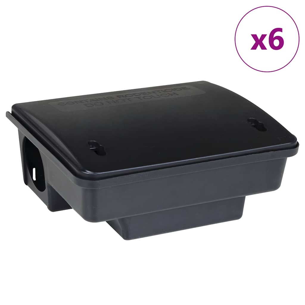 Zamke za miševe 6 kom crne 23x19x9,5 cm