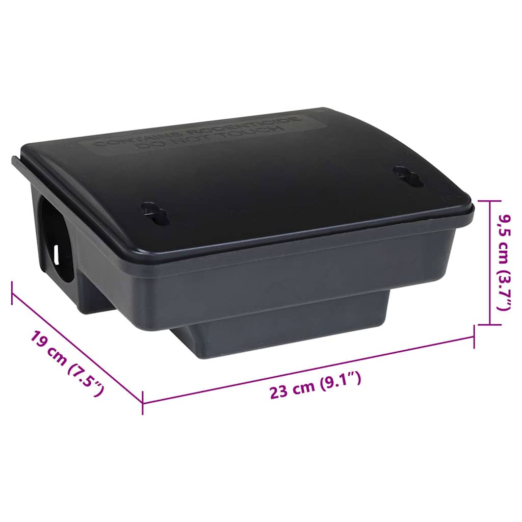 Zamke za miševe 6 kom crne 23x19x9,5 cm
