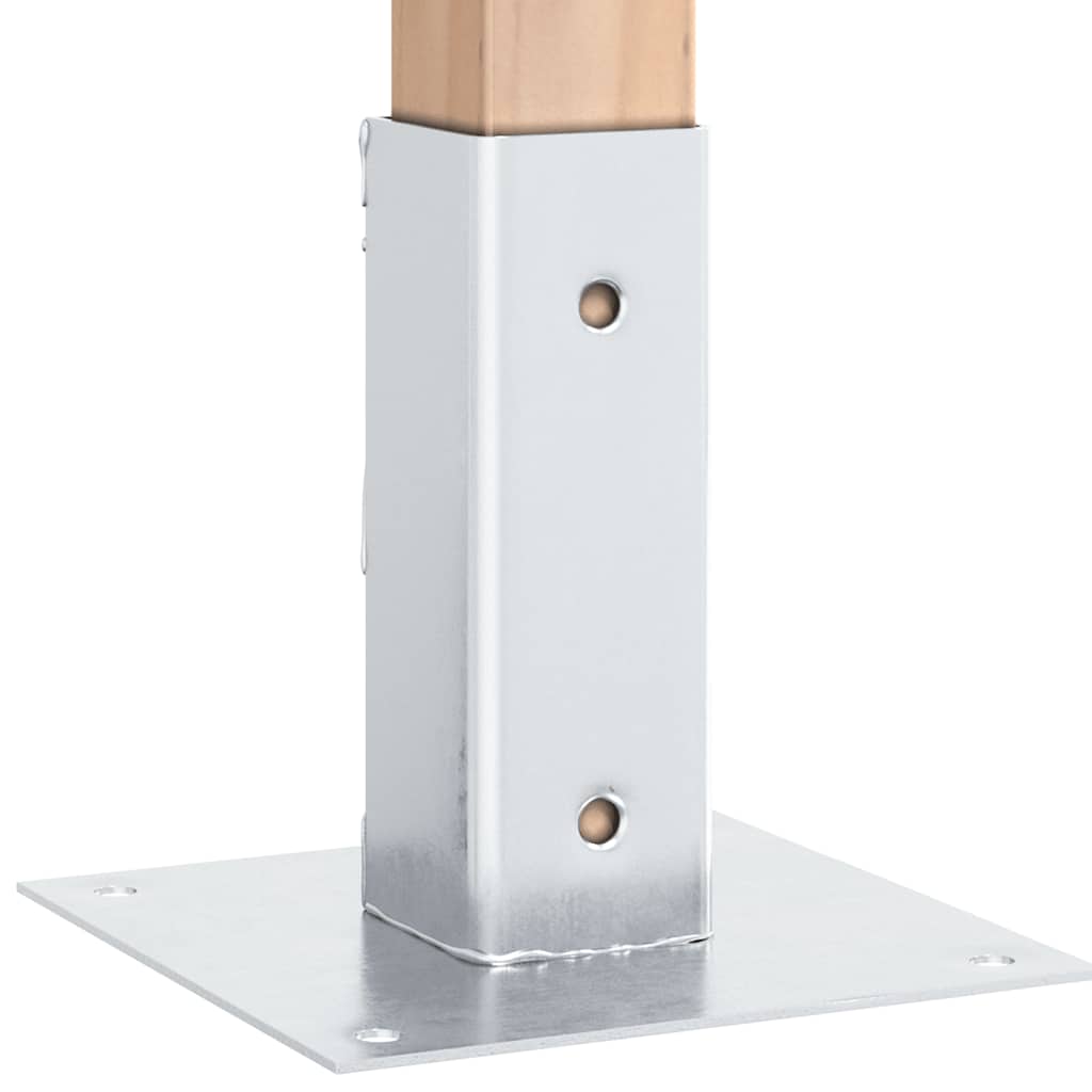 Postolja za stupove kvadratna 12 kom 46x46 mm pocinčani čelik