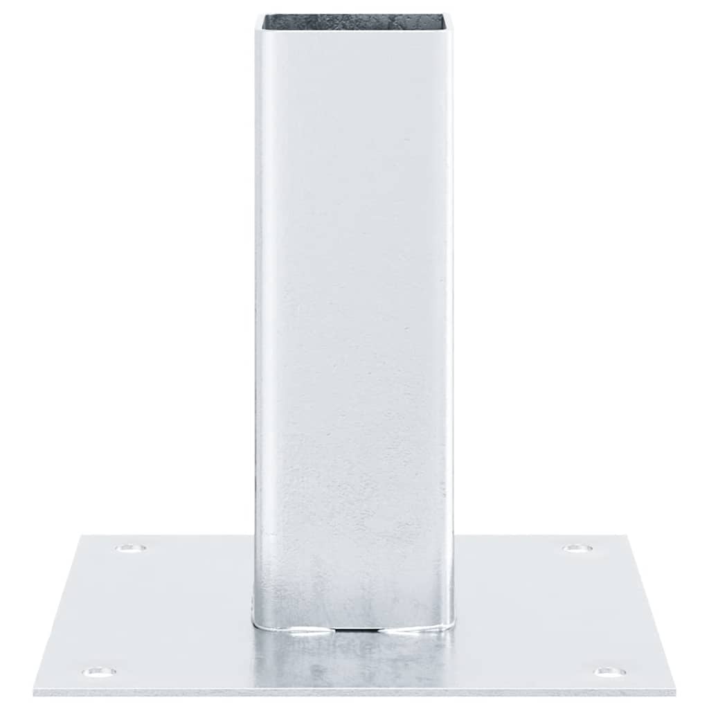 Postolja za stupove kvadratna 12 kom 46x46 mm pocinčani čelik