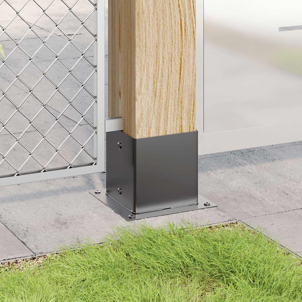 Postolja za stupove kvadratna 12 kom čelik presvučen prahom