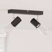 Stropni reflektor s reflektorima Crna 26 x 6,5 x 11,5 cm Metal