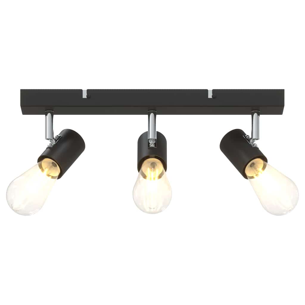 Stropni reflektor s reflektorima Crna 38 x 6,5 x 11,5 cm Metal