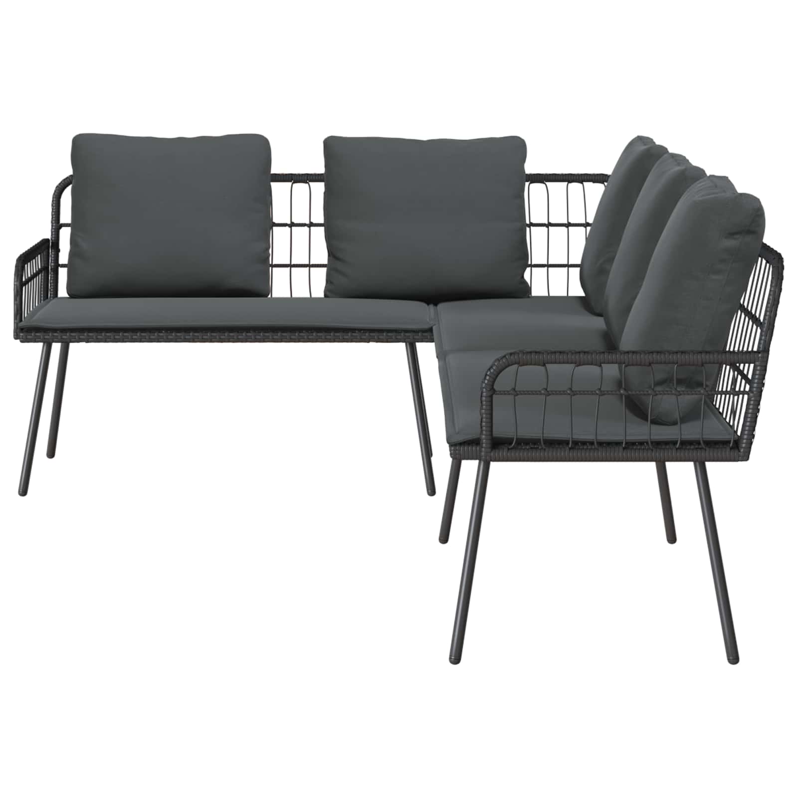 Sofa s jastukom Antracit 173 x 231 x 90cm Čelik