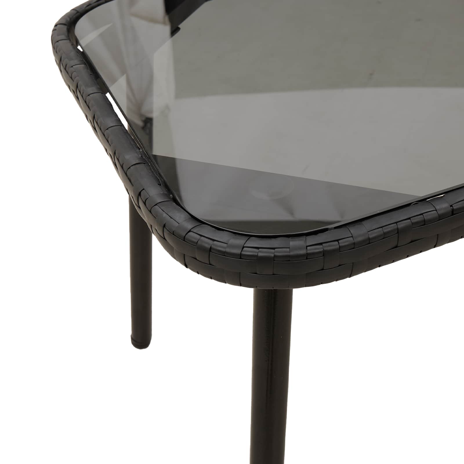 Kava Stol Crna 90 x 45 x 43 cm poliratan
