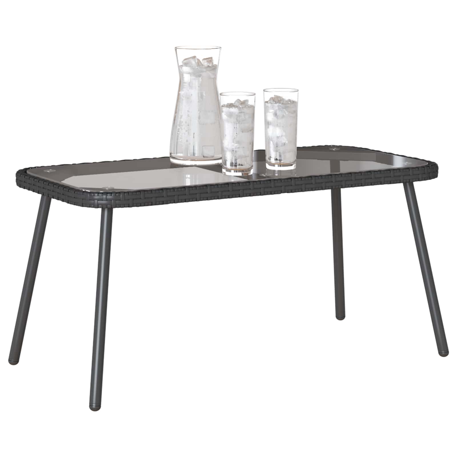 Kava Stol Crna 90 x 45 x 43 cm poliratan